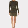 Milly Solene Mini Dress In Gold Dress Shop